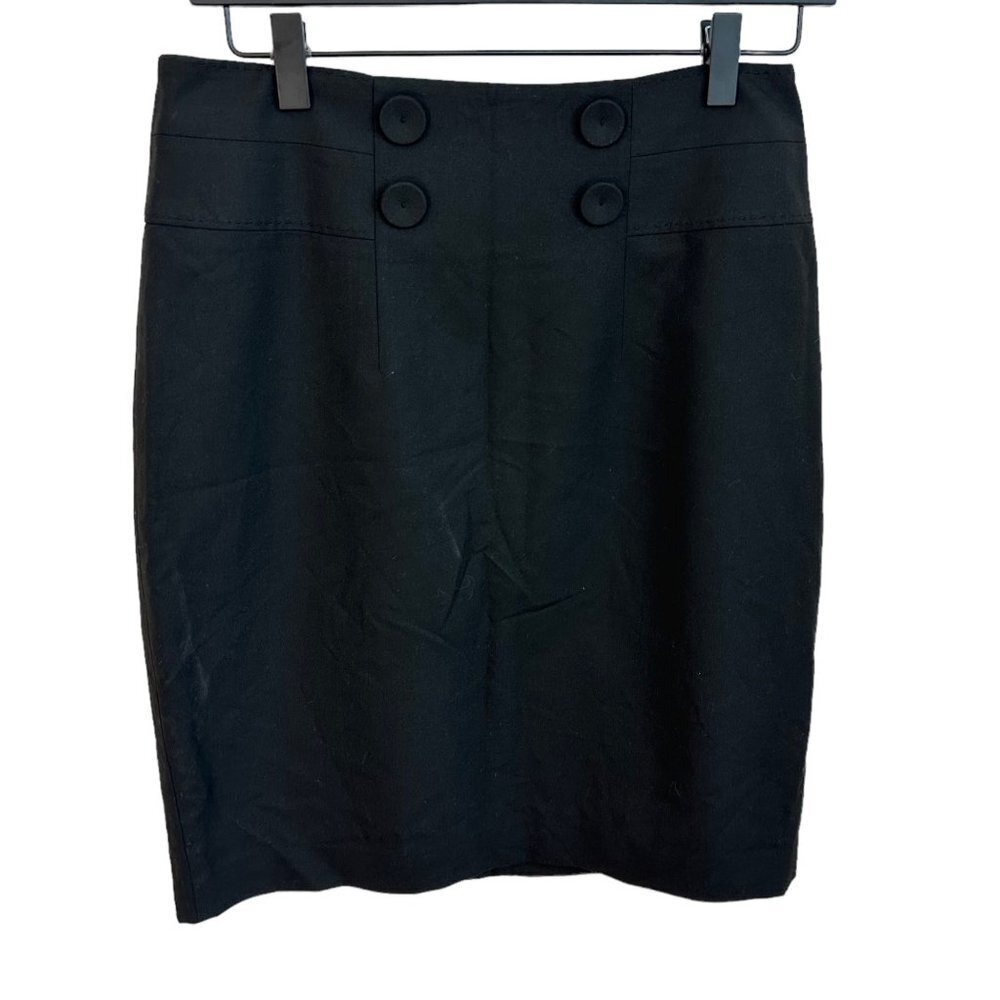 The Limited Black Button Detail Pencil Skirt‎ 4